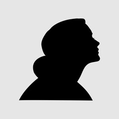 A vector illustration of a woman's silhouette.