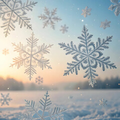 Obraz premium snowflake background