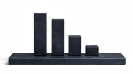 Black bar chart for financial elements