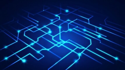 Obraz premium Abstract Blue Circuit Board Technology Design