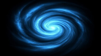 Abstract Blue Swirl Nebula Cosmic Vortex Energy