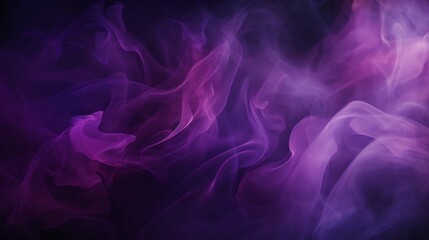 Captivating Swirls of Purple Smoke in a Mysterious Dark Backdrop   An Ethereal and Moody Abstract Digital Art for Creativity and Mystique