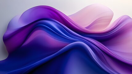 Abstract purple and blue flowing waves.