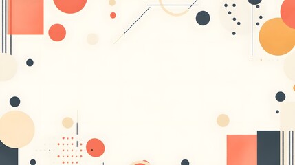 Fototapeta premium Abstract Geometric Shapes Composition with Warm Colors