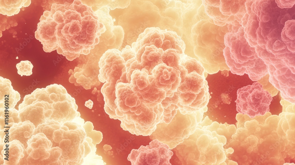 Poster abstract cellular structures a microscopic view