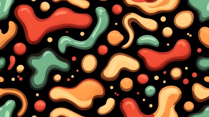 Abstract Colorful Blob Seamless Pattern Design
