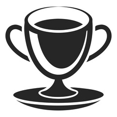 Logo of a Cup Silhouette Set Against a White Background
