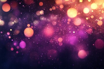Obraz premium Abstract background with colorful bokeh lights and glitter.