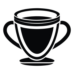 Logo of a Cup Silhouette Set Against a White Background