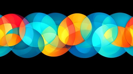 Fototapeta premium Abstract Colorful Overlapping Circles Design (3)