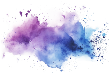 abstract watercolor background with purple and blue hues the colors are blended together in a soft. flowing manner. creating a sense of movement and energy there are also small dots of color scattered