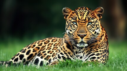 Obraz premium African Leopard in the Grasslands