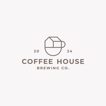 Coffee house logo design template