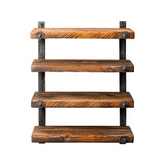 Rustic Wooden Shelf with Three Levels for Home Decor