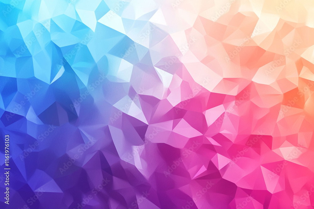 Poster vibrant abstract geometric shapes with gradient colors creating a dynamic visual effect for artistic