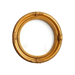 Ornate Circular Golden Frame for Artistic Display