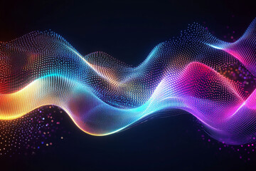 Colorful Wave Patterns Create an Abstract Background With Glowing Light Effects and Vibrant Gradients