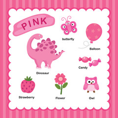Illustration of isolated color pink group vector