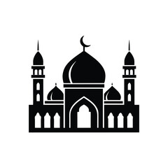 isolate mosque logo vector silhouette.eps