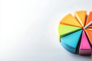 Fototapeta premium Tax investment analysis visualizing budget allocation with a colorful pie chart business environment informative view
