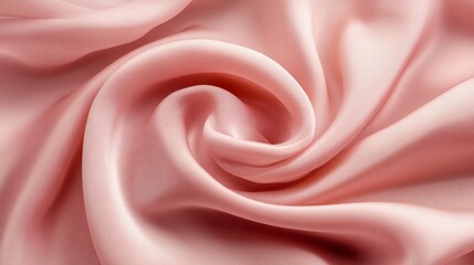 Obraz premium A close-up of soft, pink satin fabric elegantly swirling.