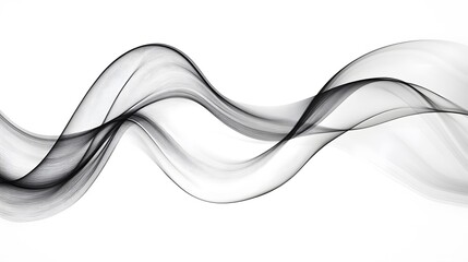 Smooth undulating lines merging together in fluid motion forming an abstract design