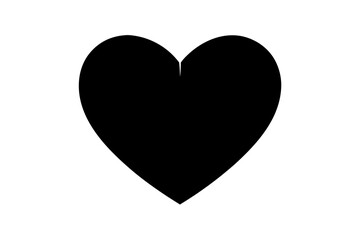 silhouette vector
illustration of A Emoji Heart on white background