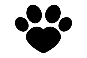 Heart-Shaped Paw Print