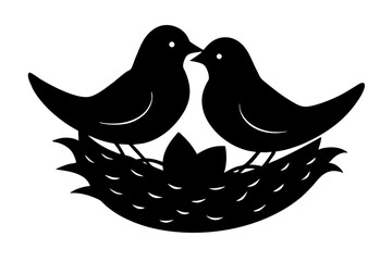 two doves with a heart