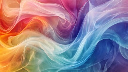 Fototapeta premium Fluid motion of curved lines intertwining in soft waves of motion across the frame