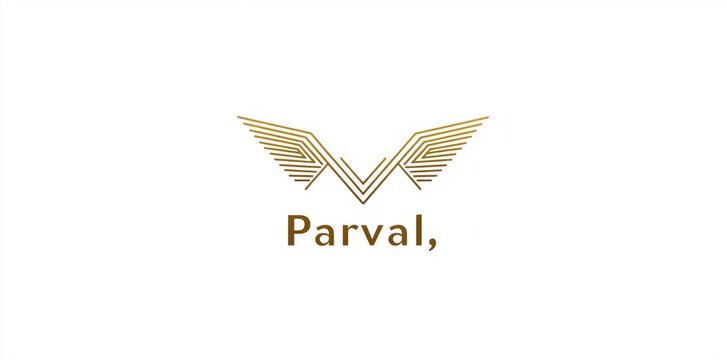 A logo featuring stylized wings and the name "Parval," suggesting a modern brand identity.
