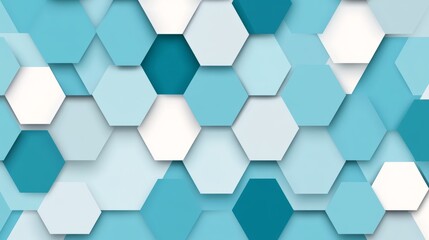 Naklejka premium Abstract Hexagon Pattern in Blue and White