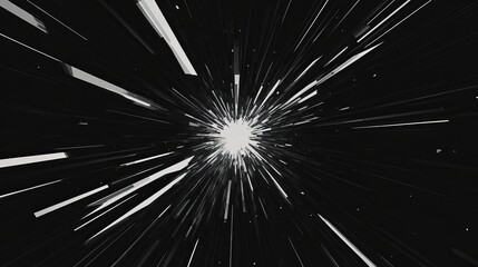 Obraz premium Abstract Light Speed Burst Digital Galaxy Art
