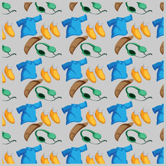 seamless pattern with fishes