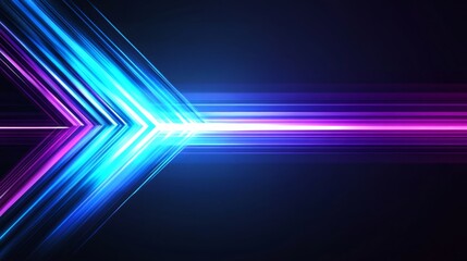 Fototapeta premium Abstract Neon Arrow Light Trails Design