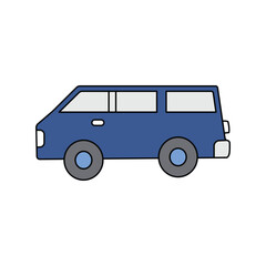 car lineal color line icon with white background vector stock illustration