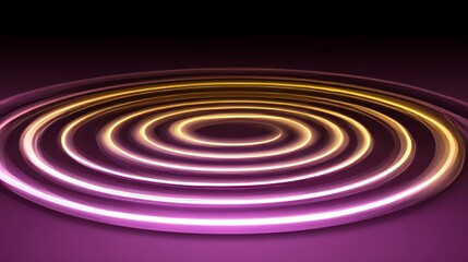 Abstract Neon Rings Vibrant Concentric Circles Design