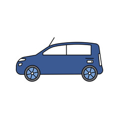 car lineal color line icon with white background vector stock illustration