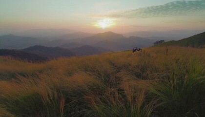 Obraz premium The sun rises, bringing hope and new beginnings. 