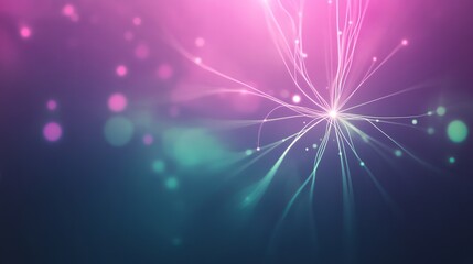 Fototapeta premium Abstract Pink and Teal Light Burst Background