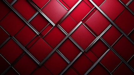 Deep Wine Red Background with Platinum Diamond-Shaped Patterns