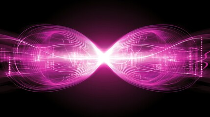 Abstract Pink Energy Wave Infinity Symbol Design