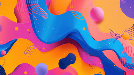 Dynamic event banner visuals, vibrant colors, appealing for digital audiences