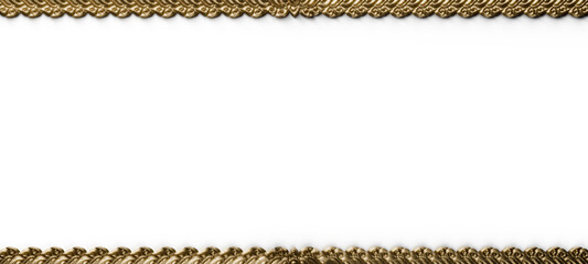 Thai Golden Ornamental Border Pattern on Transparent Background