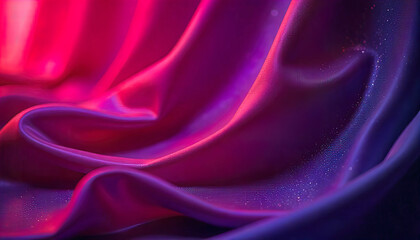 Obraz premium Black dark purple red purple pink abstract background. satin fabric. Soft folds draped wavy lines. Beautiful elegant luxury festive romantic
