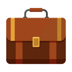 Leather Briefcase, Vector illustration, perfect for business, office, or professional themes.