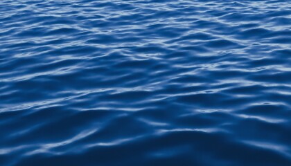 Obraz premium Close-up of deep blue ocean ripples