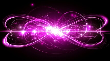 Abstract Purple Energy Swirl Light Burst Design