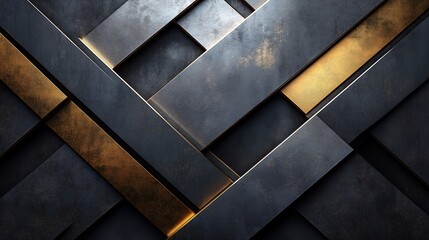Gunmetal Gray Background with Silver and Gold Accents