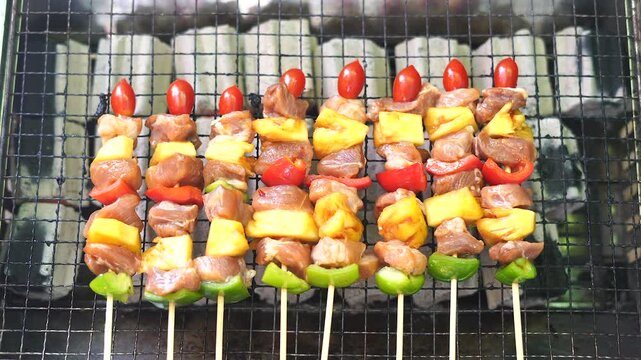 Let's grill some barbecue and eat it.
